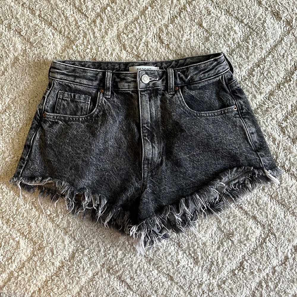 pacsun high rise festival jean shorts